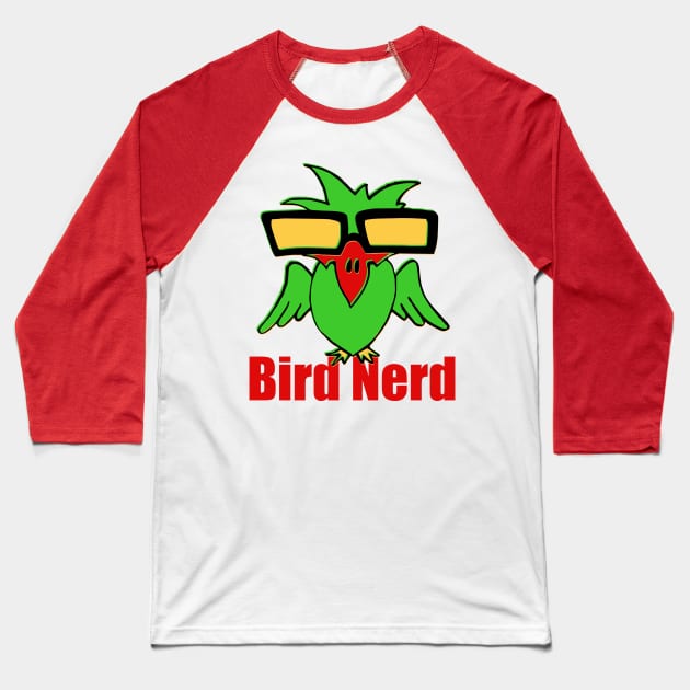 Bird Nerd Baseball T-Shirt by learntobbq